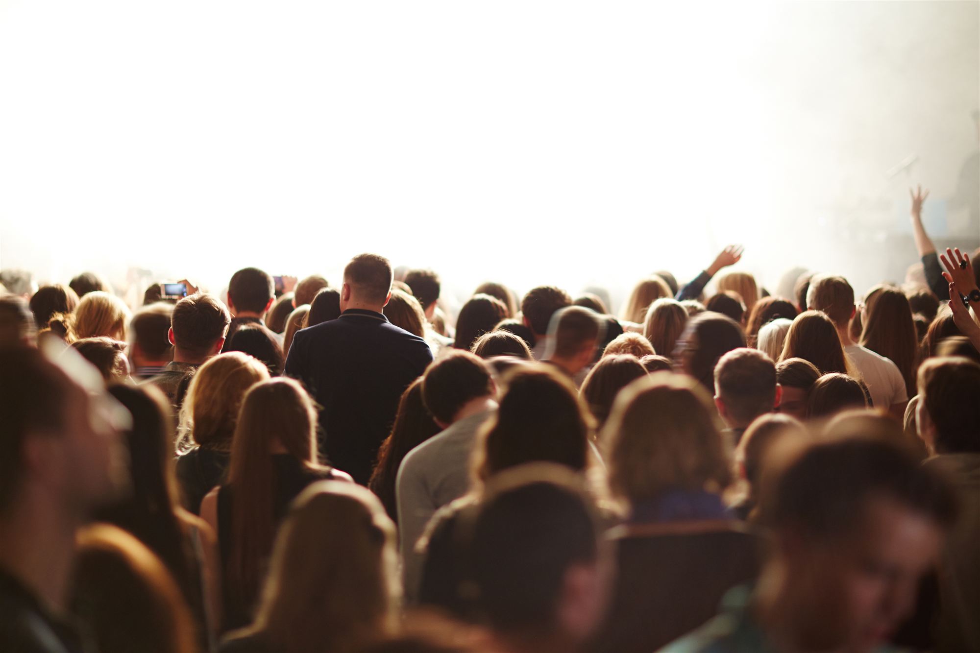 Crowd of people at a community event