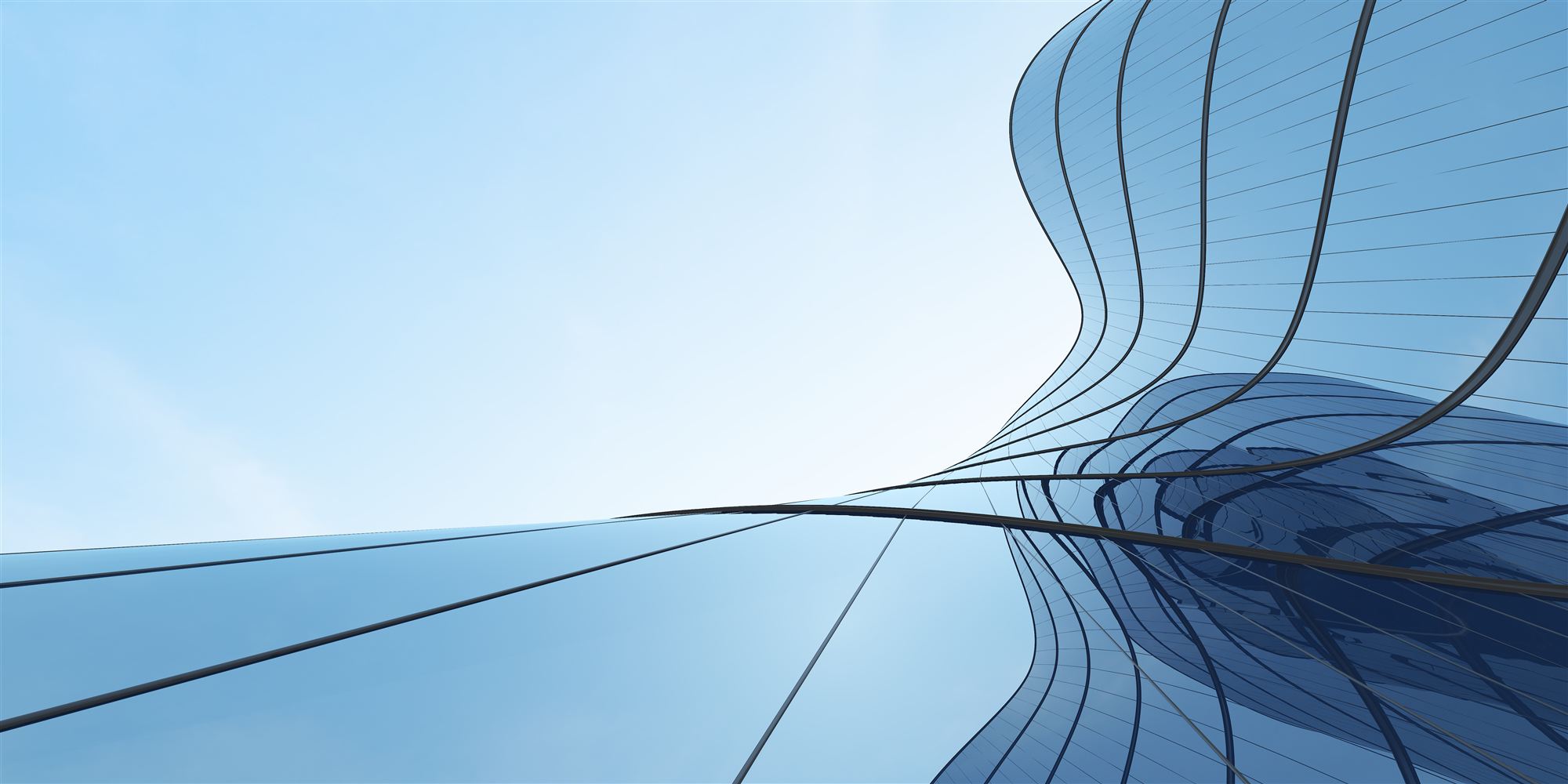 Modern flowing glass architecture